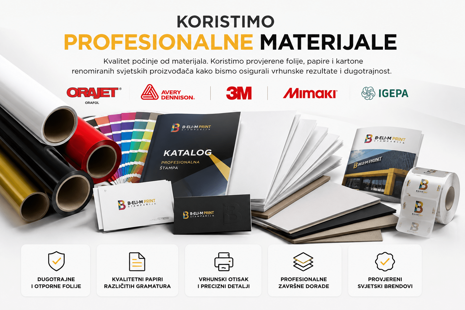 profesionalni materijal, kvalitetne folije za print